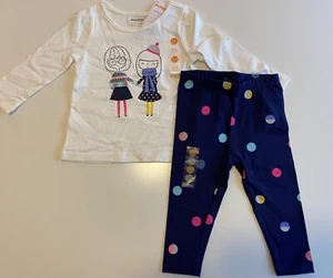 NUEVO CON ETIQUETAS JUEGO DE TOP y leggings para niñas Gymboree bailarina de hielo talla 12 18 meses lunares punto - Imagen 1 de 3