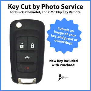 -Key Cut by Photo- Service with New GM Flip Remote OHT01060512 or KR55WK50073 - Picture 1 of 7