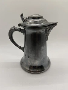Antique E. G. Webster Quadruple Plate Well Loved Hand Monogrammed Teapot - Picture 1 of 11