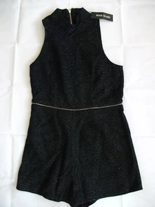 River island black sleeveless playsuit - Bild 1 von 6