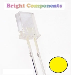10 x LED Rectángulo Amarillo 2x3x4mm - Vendedor del Reino Unido - Imagen 1 de 1