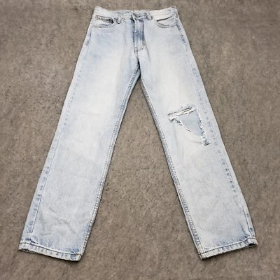 Pantalones de mezclilla rectos Brandy Melville para mujer azul medio mamá tiro alto 29x30 Foto 1 de 4