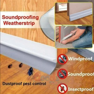 Door Seal Under Door Weather Stripping Sweep Bottom Seal Strip Draft Stopper US - Picture 1 of 25