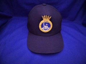 HMS OCEAN ( RN ) BASEBALL WITH A BULLION WIRE BADGE - Picture 1 of 1