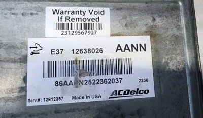 Chevrolet Malibu 2007-2011 computadora cerebro motor control ECU ECM EBX 12638026 Foto 1 de 4