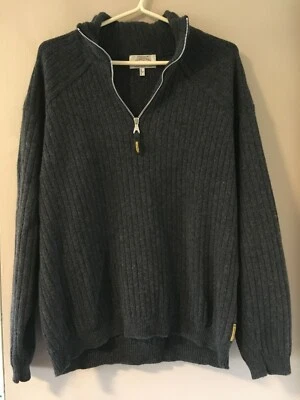 Suéter de punto Armani Jeans gris oscuro media cremallera para hombre 1/2 Foto 1 de 4