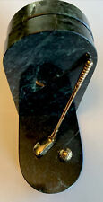 Vintage Decorative Green Marble & Brass Golf Bookends Heavy Excellence Condition