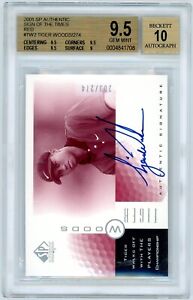2001 SP Authentic Sign Of The Times Red Tiger Woods RC /274 #TW BGS 9.5 AUTO 10