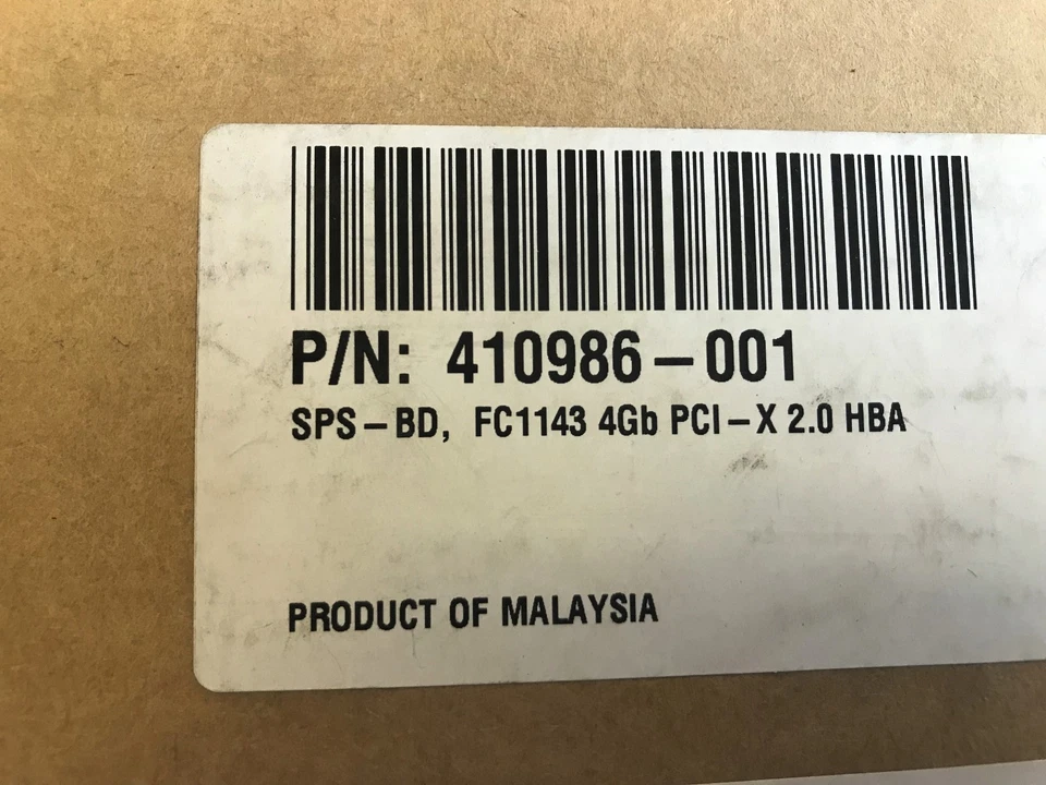 410986-001 HP 4GB Single Channel PCI-X 2.0 Fibre Channel Host Bus Adapter NEW - Image 1 of 1