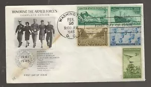US FDC...Sc #929/939...Armed Forces...Complete Series 5...1946...ArtCraft Cachet - Picture 1 of 1