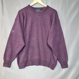 Glenmuir Herren Golf Pullover XL Lila 100% Lammwolle Rundhals Langarm - Bild 1 von 9