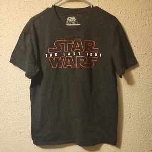 Star Wars The Last Jedi Men's Black T Shirt Size Large Speckled Stars Wars - Picture 1 of 6