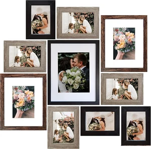 Picture Frames Collage, Gallery Wall Frame Set with 11X14 8X10 5X7 4X6 Frames in - Picture 1 of 12