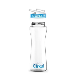 Botella de agua Cirkul 22 oz botella de plástico transparente y agarre cómodo tapa azul sin BPA - Imagen 1 de 2