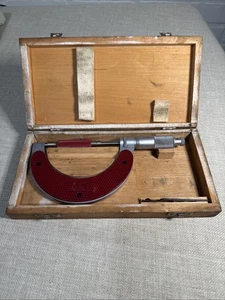 Vintage Matra Bügelmessschraube 75-100mm 0,01mm Stufen DIN863/I mit Holzkoffer - Bild 1 von 16
