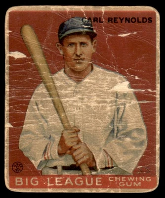 1933 Goudey (R319) #120 Carl Reynolds RC St. Louis Browns - Image 1 of 2