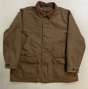 Vintage Faded Glory Workwear Jacket Barn Coat Chore Men’s 2XL Brown Plaid Lined - Picture 1 of 9