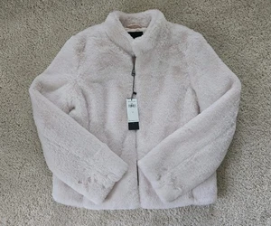 New With Tags Banana Republic Womens Small Blush Pink Soft Cozy Faux Fur Coat - Picture 1 of 9