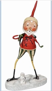 Lori Mitchell Zapato de Nieve Santa Poliresina Navidad Entrega Muñeco de Nieve 11091  - Imagen 1 de 3