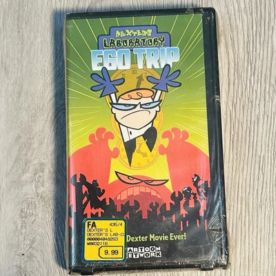 RARE SEALED Dexters Laboratory Ego Trip VHS Black Clamshell Cartoon Network Y2K - Image 1 of 3