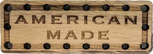 American Made Eichenholz Patch - 3,5x1,25 Zoll - W1095 - Bild 1 von 2