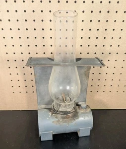 Antike Eisenbahn Zug Wagen Etagenlaterne Öllampe Metall Wandhalterung Begleitwagen - Bild 1 von 6