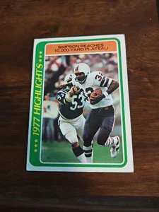 1978 Topps Football Card #4 O.J. Simpson Record Breaker Buffalo Bills HOF Vtg - Picture 1 of 2
