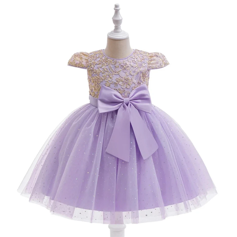 Summer Flower Girls Dress Birthday Prom Gown Luxury Princess Christmas Costume - Image 1 of 4
