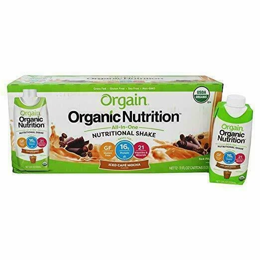 Orgain Organic Nutritional Iced Cafe Mocha Shake - Pack of 12