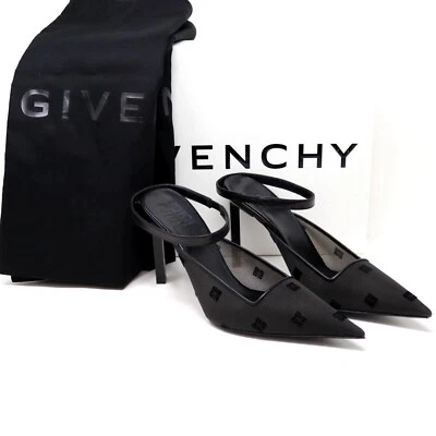 Givenchy 37 + Box Show Correa 4G 95 Malla Mula Eslinga Logo Tacones Bordados Foto 1 de 4