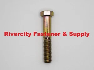 7/16-14x2-1/2 Hex Head Cap Screws 7/16-14 x 2.5 Bolts 7/16x14 x 2-1/2 Grade 8 - Picture 1 of 11