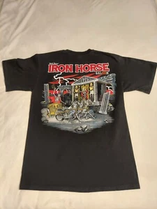 Vintage Iron Horse Saloon Black Double Sided Single Stitch Pocket Shirt - Medium - Picture 1 of 9