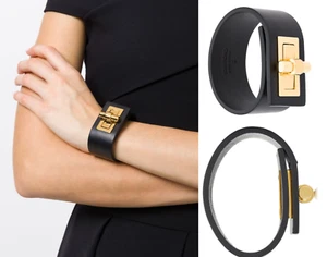 Tom Ford Bracelet " Natalia Bag Turnlock Buckle Cuff " Bracelet Bangle Unisex - Picture 1 of 12