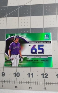 2023 Bowman Baseball #BTP65 Benny Montgomery Green 98/99 - Picture 1 of 2