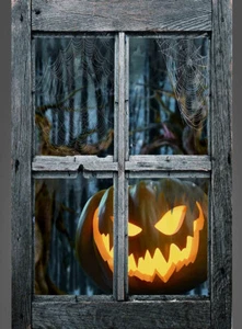 Halloween Kürbis Fensterdeko 80x120cm Halloween Deko - Bild 1 von 1