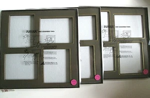 Art Leather #404 Lotto di 25 Tappetini Album Futura 4x5" Rettangoli Marrone con Bordo Oro - Foto 1 di 3