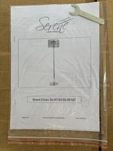 Serene Lighting Brent Cross Floor Lamp Chrome Luxury High End Lighting - Picture 1 of 4