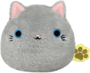 Sanei Neko Dango Nachdruck hellgraue Katze "Hai" Knödel Plüschtier - Bild 1 von 4