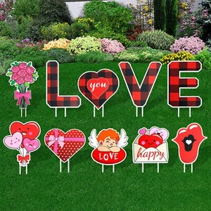 10pcs Mother's Day Yard Sign Decorations Outdoor Large Size Valentine's Day L... - Picture 1 of 8