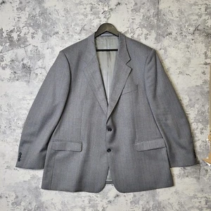 Brook Taverner Blazer Mens 50R Grey Red Herringbone Wool Blend Vintage Jacket A - Picture 1 of 14