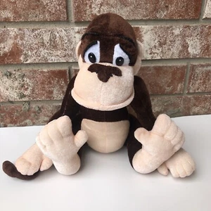 Peluche clásico Toy Co mono 10" felpa sentada marrón crema chimpancé mono juguete de peluche - Imagen 1 de 8