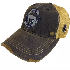 Penn State Nittany Lions Retro Brand Vintage Navy Distressed Mesh Adj. Hat Cap - Picture 1 of 2