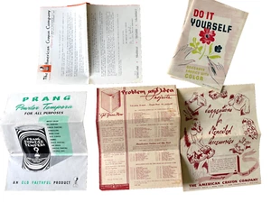 1947 5-Piece AMERICAN CRAYON COMPANY Advertising Set - Brochures - Project Ideas - Picture 1 of 8