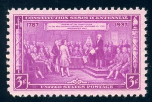 US Stamp #798 Constitution Sesqusentl 3c - PSE Cert - SUP 98 - MNH - SMQ $95.00 - Picture 1 of 2