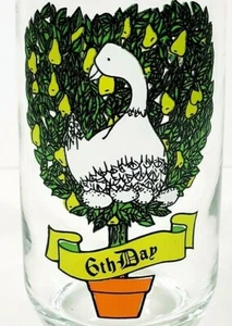 The 6th Day of Christmas 12 Days of Christmas W/ Lyrics on Back of 10oz Glass - Picture 1 of 8