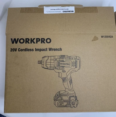 WORKPRO 20V 1/2-inch Cordless Impact Wrench w/Fast Charger 2.0Ah Li-ion Battery - Image 1 of 4