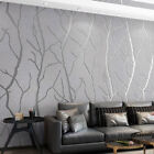 Non-woven Fabric Sticker 3D Tree Thickened Deerskin Velvet Wallpaper Living Room
