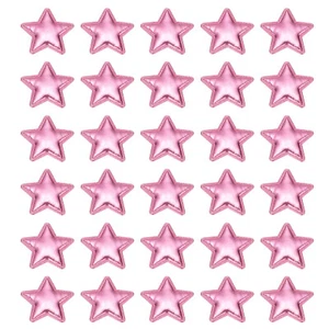50Pcs Star Appliques Sew on Patches, Shiny Star Charm, Pink - Picture 1 of 5