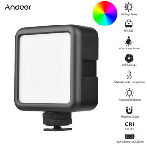 Andoer RGB LED Foto Studio Kamera Video Licht Videoleuchte Fülllicht 2500K-9000K