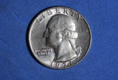 1971- Washington CLAD quarter dollar coin #P29498 - Image 1 of 2